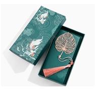 PacuM Metal Bookmark with Tassel 5.4×7.5cm Waterproof Book Mark Gift Box Hollow Trim Bookmarks Resistant Reading Accessories for Mum Wife Teacher Friends Lovers(Rose Gold)