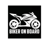 PacuM Motorcycle Sticker Respect for Bikers and Biker On Board Car Stickers Moto Auto Decal Funny Styling (Color : White, Size : 19.2CM*13.9CM)