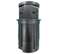 PacuM Pop-Up Socket Push Pneumatic Lifting Socket Embedded USB Socket Kitchen Table Socket Waterproof Design,Black