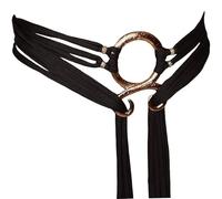 PacuM Women Viking Troll Rope Belt Adjustable Medieval Belt With O-Ring Vintage-Style Accessory Satin for Halloween Medieval Festivals Cosplay Renaissance Festivals (Black)