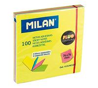 Pad 100 Sticky Notes 4 Separate Pads Fluo Colours 76 x 76 mm New