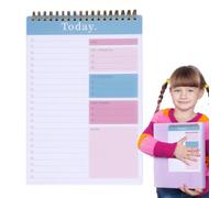 Pad | 52 Sheets Note Pads Lists - Portable Planner, Checklist Notebook Organizer, Sturdy To Do Notebook Daily List for School