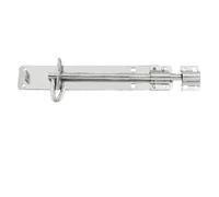 Pad Bolt - Heavy-Duty Steel Lockable Gate & Door Bolt - Secure Sliding Bolt with Padlock Eye - Hardware Fittings Included (Hot Spleter Galvanised, 200mm)