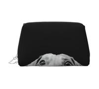 Pad Dachshund Leather Toiletry Organizer Bag, Travel-Friendly Makeup Pouch for Women