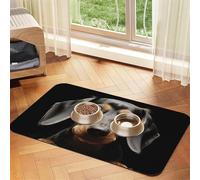 Pad Dachshund Pet Feeding Mat Absorbent Pu Leather Dog Cat Food Mats Contain Spills Protects Floors, Anti-Slip Rubber Backing Dog Bowl Mats Easy Clean Pet Placemats 40x60cm