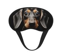 Pad Dachshund Sleep Mask for Side Sleeper, Blackout Eye Mask for Women Men, Zero Pressure Sleeping Masks Soft Breathable Eye Cover Comfortable Blindfold Eyeshade for Night Sleep