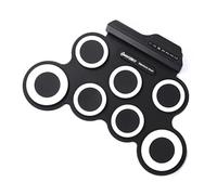Pad Electric Drum Set, Practice Machine with Headphone Socket, Built-in Speakers Pedal Sticks Pads Folding Electronic Pad