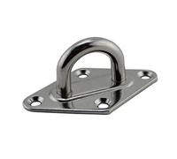 Pad Eye Plate 20Pcs 304 Stainless Steel Diamond Pad Eye Plate Hook for Suspension Ceiling Hooks Marine Application Hook(6mm)