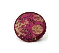 Pad for Singing Bowls with Various Traditional Patterns Diameter 10 cm Available in Various Colours (Purple)