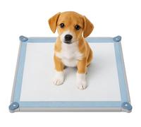 Pad Genius SureGrip Pee Pad Holder - Fits All Common Pad Sizes, 100% of Urine Stays on Pad, Built-in Lock & Release Pad Grips Secure Pad to Holder, Holder Can Secure to Floor, No Sliding or Folding