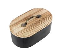 Pad Holder for Bathroom, Wooden Pad and Tampon Storage Holder, Bathroom Accessories Decorative for Hairpins Medicine Cotton Ball Cosmetic Cabinet Vanity Bedroom Girls Women Daughters