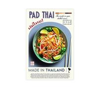 Pad Thai Modern Thai Food Chef Bar Retro Thailand Canvas Poster Bedroom Decor Landscape Office Room Decor Gift 20" L X 30" W
