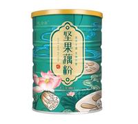 Padan Wood Walnut Red Jujube Lotus Root Powder Soup 500g/can, Brew Nut Lotus Root Powder Soup, Nutritious Breakfast Drink Instead of Porridge, Convenient and Instant Vegetable Soup (2 CAN)