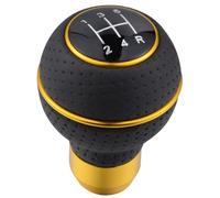 Padaodao 5 Speed Gear Knob Car Shifter Head Leather Shift Lever Stick Handle for Most Manual Automatic Transmission SUV Trucks, Yellow