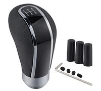 Padaodao 5 Speed Gear Knob Leather Shift Grip Handle Lever Stick Shifter fit Most Manual Transmission Vehicles Truck Car, Black