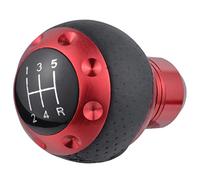 Padaodao 5 Speed Gear Knob, Shift Lever Stick Universal Shifter Handle Knobs Fit Most Manual Transmission Trucks Cars (Red Alloy)