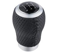 Padaodao 5 Speed Gear Shifter Knob Leather Shift Lever Handle Car Shifter Stick Head Fit Most Manual Automatic Transmission Vehicles Cars, Black