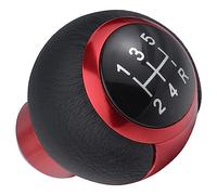 Padaodao 5 Speed Gear Stick Knob Leather Shift Lever Handle fit Most Manual Automatic Transmission Trucks SUV Cars, Red