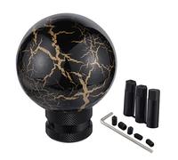 Padaodao Ball Gear Shift Knob Round Shifter Grip Knob Stick Lever Handle Fit Most Manual Automatic Vehicles SUV, Crack Black