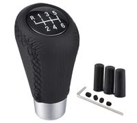 Padaodao Gear Knob 6 Speed Shift Grip Head Lever Stick Shifter Leather Manual for Most Vehicles MT at Cars, Black
