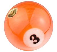 Padaodao Gear Stick Knob, Number 3 Ball Shift Knobs for Most Manual Automatic Transmissions Cars SUV Trucks, Orange