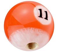 Padaodao Number 11 Shifter Knob Round Shift Stick Head for Most Manual Automatic Transmissions Cars SUV Trucks, Orange and White