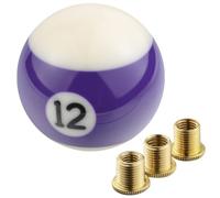 Padaodao Number 12 Gear Knobs Ball Grip Shift Knobs with 3 Adapters for Most Manual Transmission Vehicles SUV Trucks, Purple and White