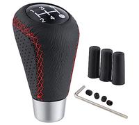 Padaodao Red Stitched Gear Knob 5 Speed Stick Shifter Handle Shift Head for Most Transmission Vehicles SUV Trucks