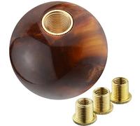Padaodao Round Car Gear Shift Knob Ball Lever Stick Shifter Handle for Most Manual Transmissions Vehicle SUV Truck, Brown Gradient