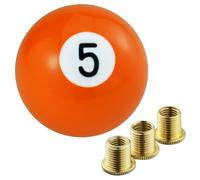 Padaodao Shift Knob Number 5 Billiards Gear Lever Stick Shifter for Most Manual Transmission Vehicles SUV Truck, Orange