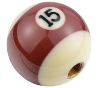 Padaodao Shift Stick Knob Number 15 Ball Grip Gear Knobs for Most Manual Transmission Vehicles SUV Trucks, Dark Brown and White