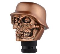 Padaodao Skull Gear Knob Devil Soldier Shift Stick Lever Handle Shifter Head for Most Manual Automatic Transmission Trucks SUV Cars, Bronze