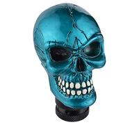 Padaodao Skull Gear Knob Lever Stick Shifter Handle Devil Shift Grip Head Fit Most Manual Automatic Truck SUV Cars, Blue