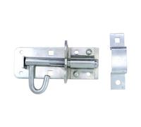 Padbolt C/W Elongated Keep - Heavy-Duty Steel Lockable Door & Gate Bolt - Hardware Fittings Included (Hot Spelter Galvanised, 200mm)