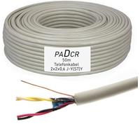 PADCR Jysty Telephone Cable 25 m 2 x 2 x 0.6 J-Y (ST) Y Installation Cable 4 Cores Telephone Line (50 m)