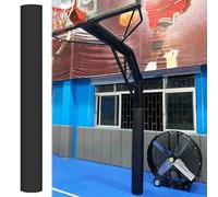 Padded Basketball Pole Wrap Collision Protector for Gym Garage & Basement - Foam Padding Essential Sports Safety Gear Easy Installation Universal Fit