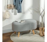 Padded Bedroom Bench with Storage and Lid for Living Room HOMCOM Dark Grey One Size
