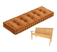 Padded Bench Cushions, Seat Cushion10cm Thick Garden for Garden Furniture Benches Windowsills Home Sofas Chairs Seat Cushion for Indoor Benches,orange,100x60cm