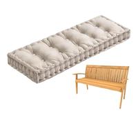 Padded Bench Cushions, Seat Cushion10cm Thick Garden for Garden Furniture Benches Windowsills Home Sofas Chairs Seat Cushion for Indoor Benches,white,80x40cm