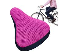Padded Bike Cushion - Soft Saddle Pad, Elastic Seat Cover | Anti-Slip Breathable Fabric, Shock Absorbing Structure with Strap Mounting for Folding Mountain Road Vehicle Riding Comfort