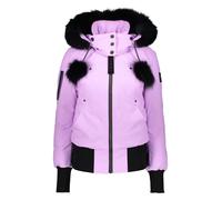 Padded Bomber Jacket with Fur Trim - female - Moose Knuckles - Winter Jackets - Purple - XS - Jackets XS