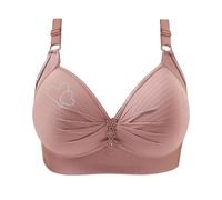 Padded Bralette Push up Wired Bras for Women UK Everyday Bras Full Coverage High Impact Support Bralettes Adjustable Strap Padded Bra Breathable Seamless Bra 42d Pink