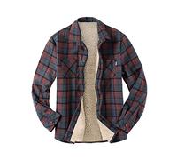 Padded Checked Shirt Mens, Mens Thicken Plaid Hooded Flannel Shirt Jacket | Mens Padded Check Jacket, Thick Shirts For Men Uk, Checked Fleece Work Jacket Mens, Mens Padded Shirts, Check Shirt