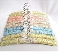 Padded Clothes Hangers, Pack of 10, Choice of 17 Beautiful Designs (Lovely Lilac)