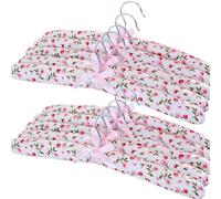 Padded Coat Hangers, 10PCS Non-slip Padded Hangers, Flower Satin Padded Clothes Hangers, Soft Sweater Hangers for Shirt Blouse Dress 1 Padded Coat Hangers