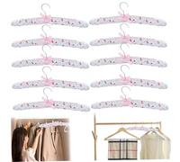Padded Coat Hangers, 10PCS Padded Hangers, Flower Satin Clothes, 15 inch Soft Sweater for Shirt Blouse Lingerie Style 2