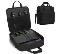 Padded DJ Mixer Case (Size: 39 * 38 * 13cm) - Portable Soft Bag,Nylon Protective Storage Bag with Adjustable Compartments & Removable Strap for Recording Equipment, Podcast Gear,Mics&Cables