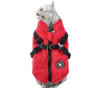 Padded Dog Jacket | Warm Zipper Dog Vest with Harness Winter Coat for Small Sizes,Harness for Winter Warm Jacket for Vest Costume Cotton Imp