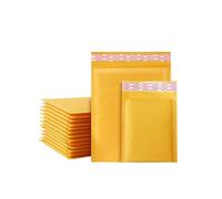 Padded Envelopes 50PCS Bubble Mailers Padded Envelopes Lined Poly Mailer Shockproof Waterproof Self Seal Pink Small Business Suppli(Yellow,13 * 18cm)