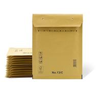 Padded envelopes Made of polyethylene Inner Padding, Colour: Brown, envelopes with Capacity for documents with a Maximum Area (10 Padded envelopes, 180 x 260 mm)